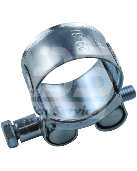 Braçadeira de mangueira 3/4" chave na mão 29/31 mm galvanizada foto