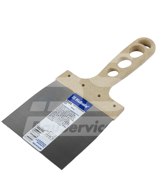 Spatel 100 mm roestvrijstalen handgreep houten composiet kubala eko lijn foto