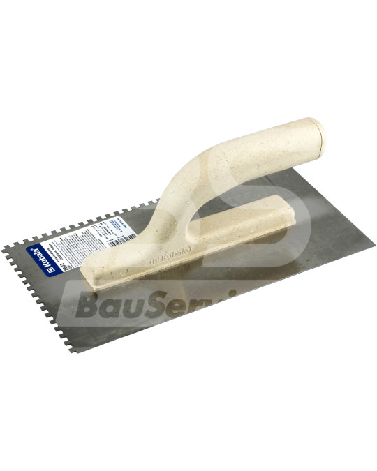 Терка нержавеющая сталь 130х270 мм зуб 4х4 мм ручка древесный композит Kubala фото