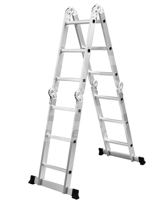 Laddertransformator aluminium 4x3 treden (103) foto