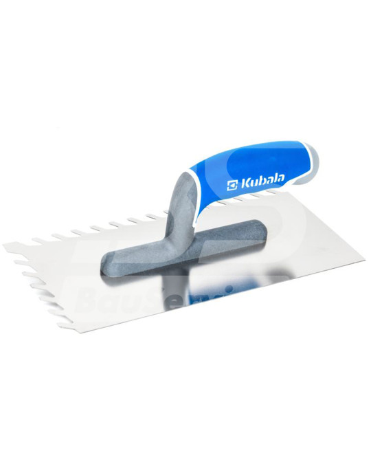 Терка нержавеющая сталь 130х270 мм скошенный зуб 8 мм ручка 2К Master Line XL Kubala фото