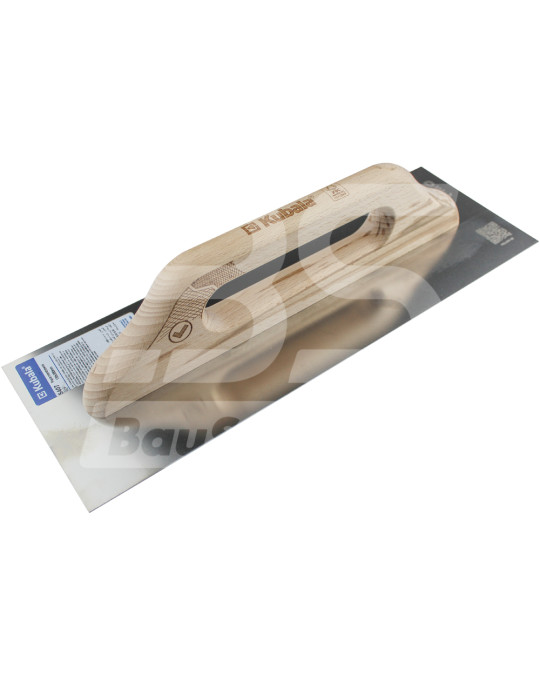 STRATER (jumătate de gresie) netedă 130x380 mm din oțel inoxidabil Kubala de fag lăcusit. foto