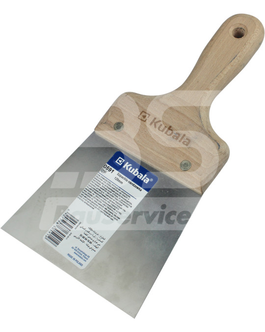 Шпатель 120 мм нержавеющая сталь ручка буковая Kubala фото