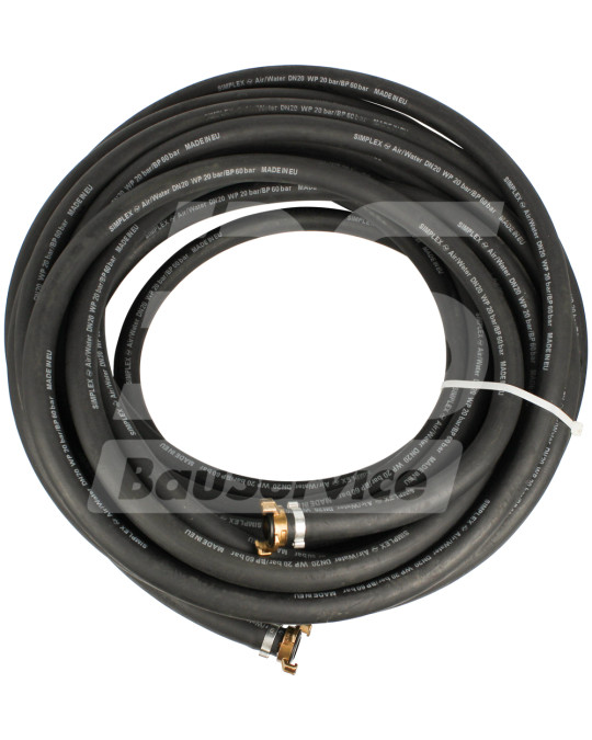 Slang 3/4" voor watertoevoer 25 m SIMPLEX DN20x4,5 mm (met GEKA aansluitingen) foto