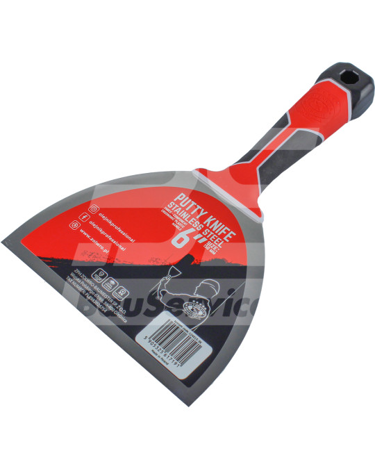 Espátula 150 mm cabo de aço inoxidável borracha 3K Olejnik foto