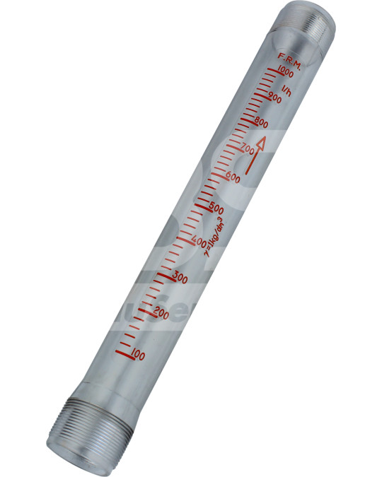 Water flow meter tube 100-1000 l/h FRM Malek glass (bulb) (without fasteners) photo
