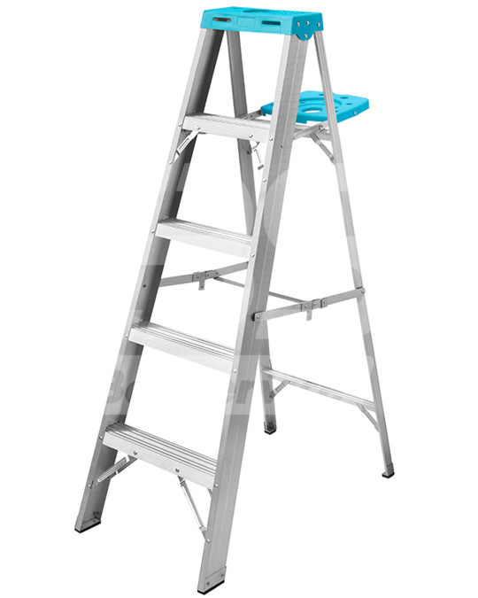 Alumínium háztartási létra állvánnyal 2x4 lépcsővel fotó