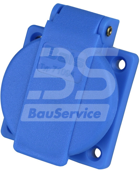 Priză 2x16A încorporată Schuko PFT 230V (priză) albastră foto