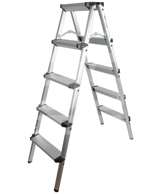 Escada doméstica dupla face 2x5 degraus foto