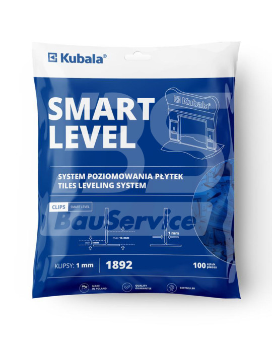 Clips (klemmen) 1,0 mm voor tegels SMART LEVER Kubala (pak. 100 stuks) foto