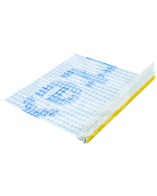 Профіль привіконний OFITEX 3 м з сіткою прошитий (9/9/6) (7 мм клеюча смуга) фото