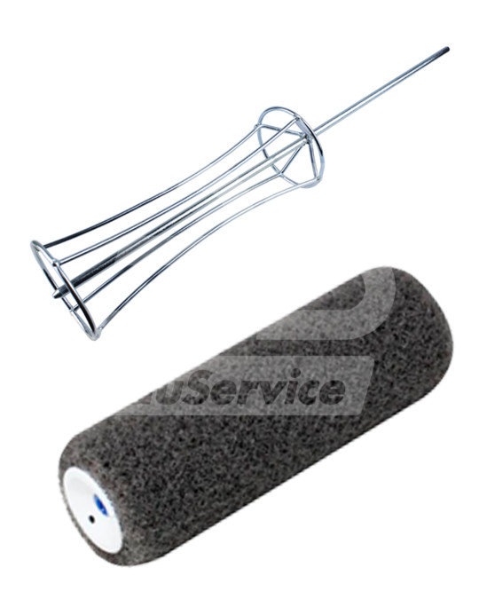 Rolo de pintura massa de 230 mm + dispositivo de limpeza de rolo (conjunto) Kubala foto