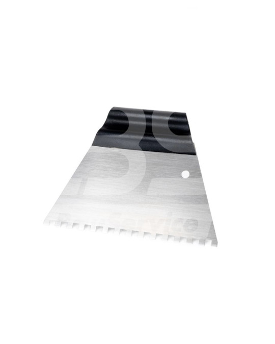 Spatula 180 mm dinte zimtat triunghiular 6 mm maner otel plastic Kubala foto