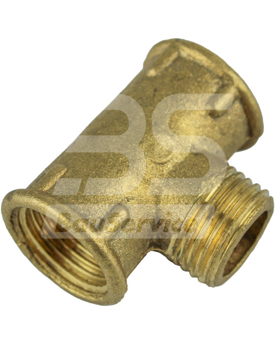 T-stuk 1/2"×1/2"×1/2" vrouwelijk-mannelijk-vrouwelijk draad foto