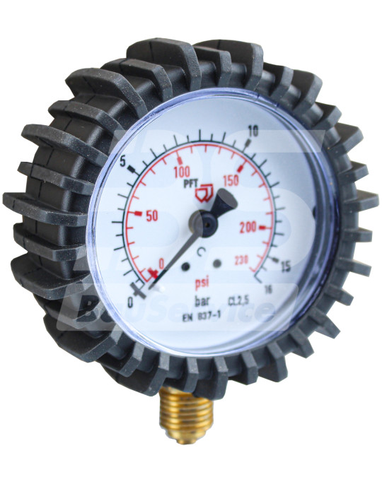 Medidor de pressão de água 0-16 bar 1/4" 63 mm rosca inferior PFT Original foto