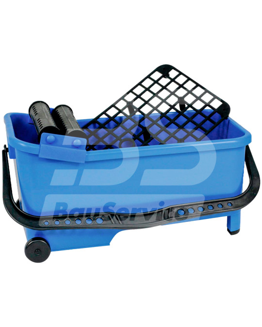 Set di secchi per piastrellisti in plastica da 16 l (secchio, griglia, ruote, rulli) Kubala foto