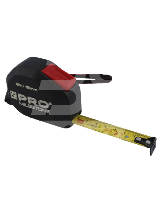 Maßband 3 m x 16 mm metrisch beschichtetes Nylon MILESTONE Foto