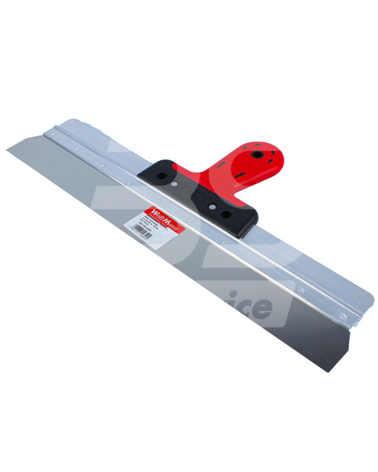 Spatola 450/60 mm in acciaio inox manico in gomma WollMann foto