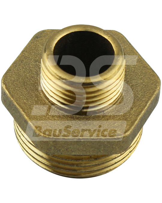 Bico adaptador 1" × 1/2" rosca macho-macho foto