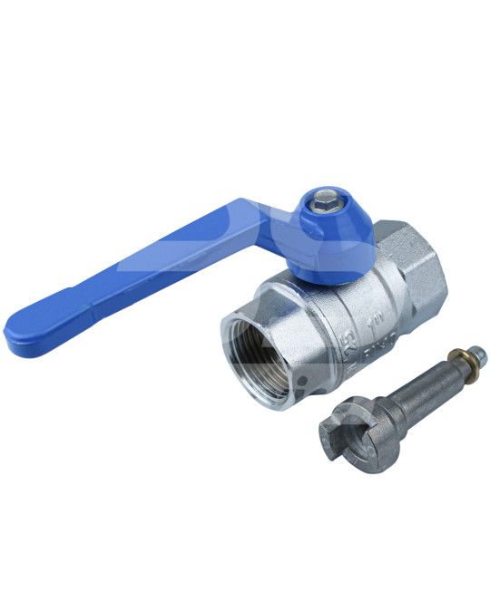 Torneira de ar de 1" com extensão (por cano) Putzmeister Original azul foto