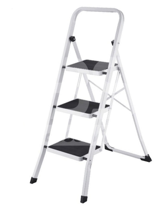 Stalen ladder 3 treden (met antislipcoating) foto