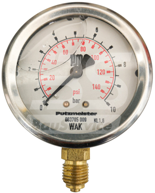 Manômetro 0-10 bar 1/4" Putzmeister P13 Original foto