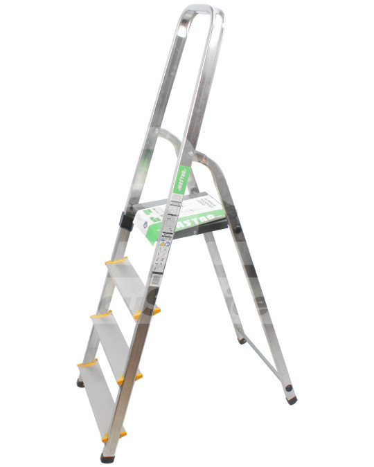 Drabina aluminiowa 4 stopnie MASTAR (150 kg) zdjęcie