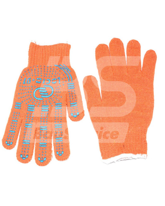 Рукавички штукатура трикотажні із ПВХ Лоція оранжеві XL (10) фото