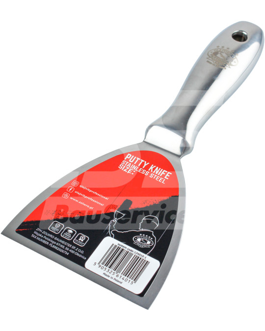 Шпатель 125 мм нержавіюча сталь ручка металева Olejnik фото