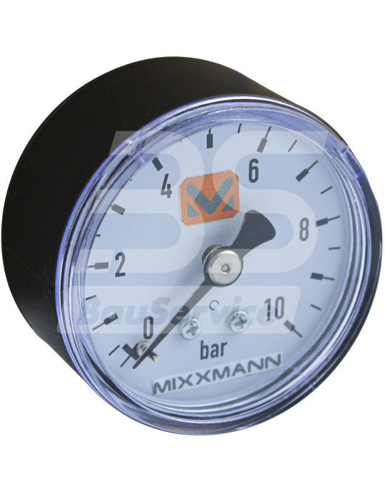 Medidor de pressão de água 0-10 bar 1/4" 50 mm MIXXMANN S3/S3+/S5 rosca traseira foto