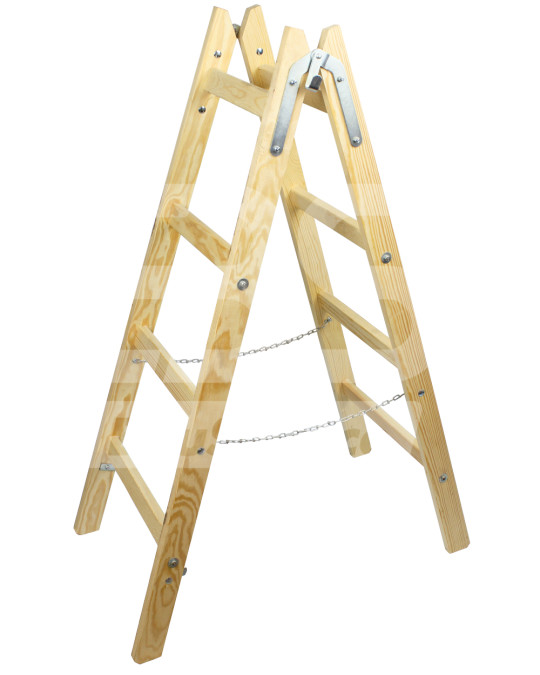 Trapladder-stelten houten 2x4 treden foto