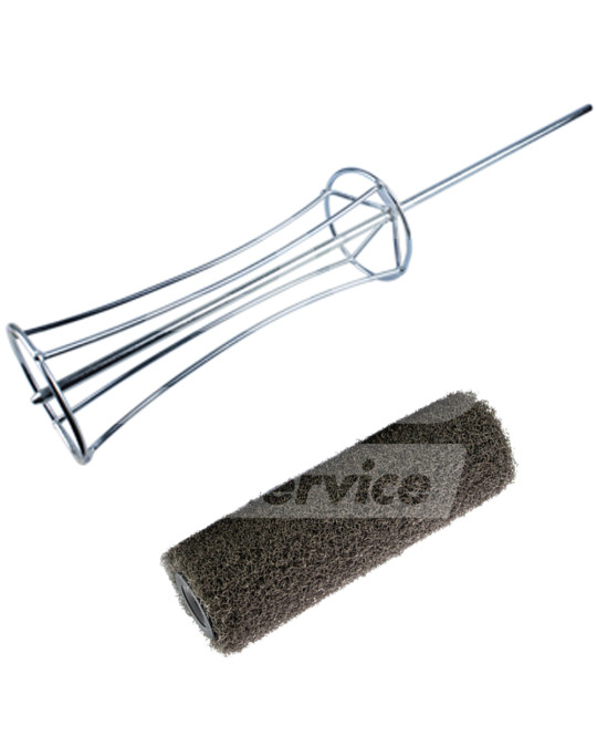 Rolă vopsea chit 220 mm + dispozitiv de curățare role (set) Antares foto