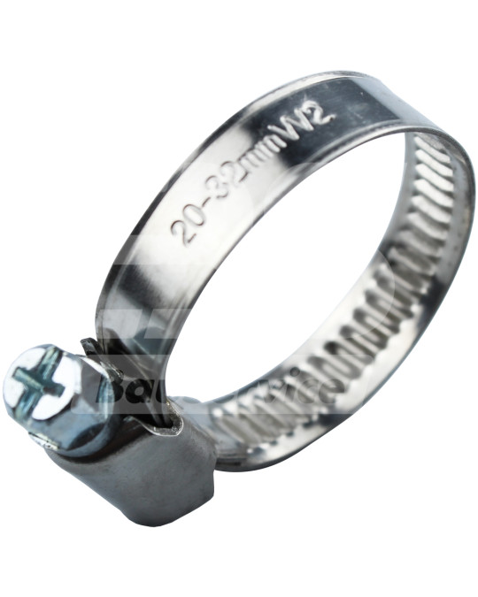 Хомут червячный 20/32 мм оцинкованный фото