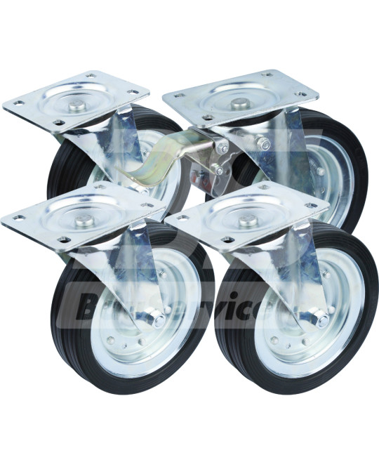 Rad 200/56 mm Set (ohne Stopper 3 Stück + mit Stopper 1 Stück) MIXXMANN Foto