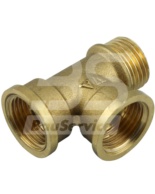 Tee 1/2"×1/2"×1/2" filetto femmina-femmina-maschio foto