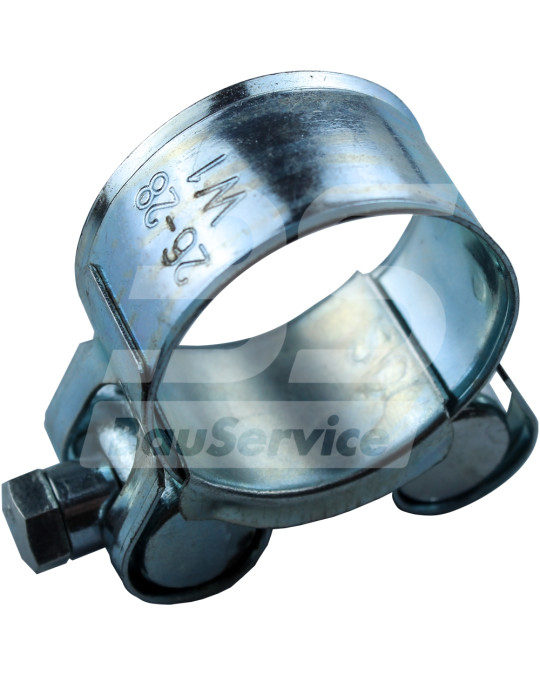 Braçadeira de mangueira 3/4" chave na mão 26/28 mm galvanizada foto