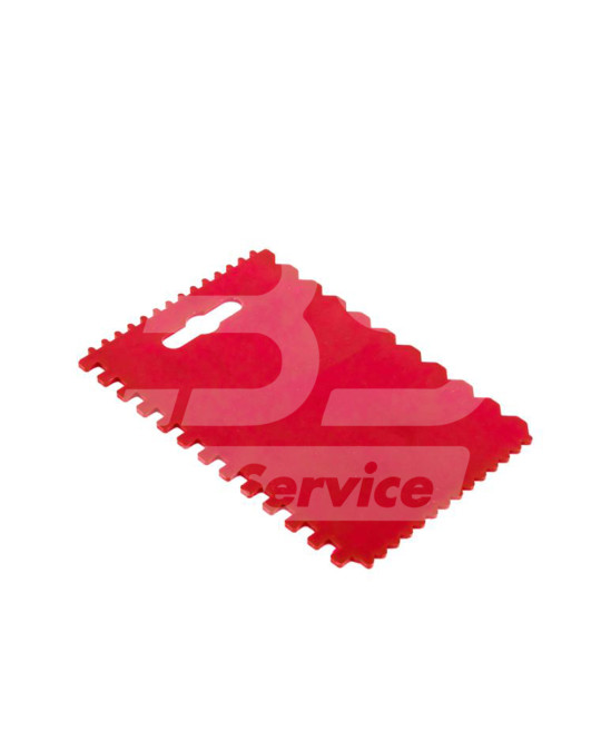 Spatel 90x135 mm gekerfd universeel kunststof rood (PS) Kubala foto