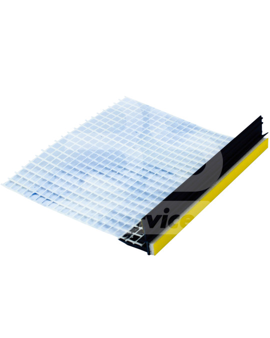 Профіль привіконний OFITEX 3 м (графіт) з сіткою прошитий (9/6/3) (7 мм клеюча смуга) фото