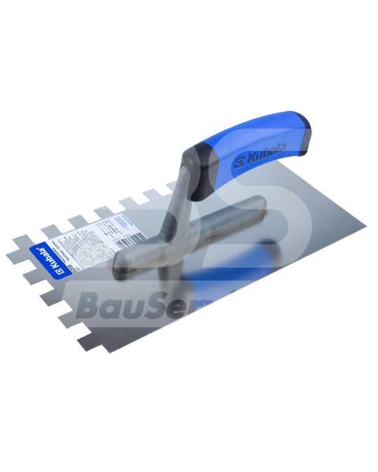 Терка нержавеющая сталь 130х270 мм зуб 12х12 мм ручка 2К Kubala фото