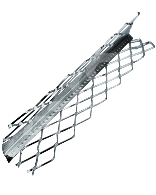 Кутник під штукатурку алюміній ДЕЛЮКС 0,5 мм 3 м фото