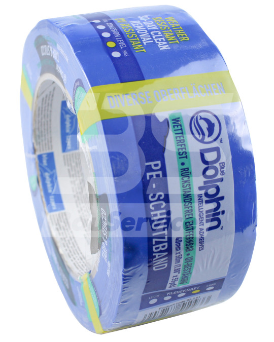 Taśma klejąca 48 mm x 50 m niebieska Blue Dolphin TARP & STUCCO 3828 zdjęcie