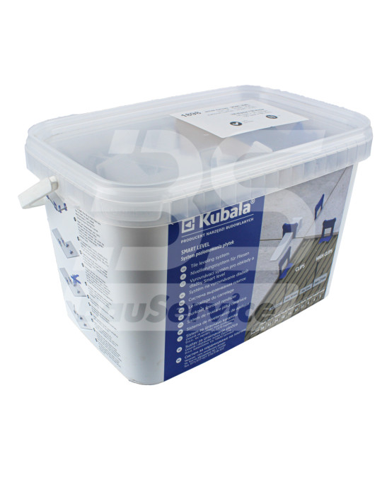 SVP pentru plăci pene (50 buc) + cleme (cleme) 1 mm (100 buc) + găleată 5 l SMART LEVER Kubala foto