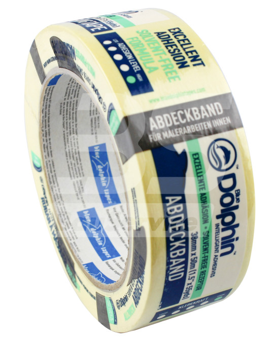 Стрічка малярна 48 мм х 50 м Blue Dolphin MT-6273 01-7-15 багатофункціональна жовта фото