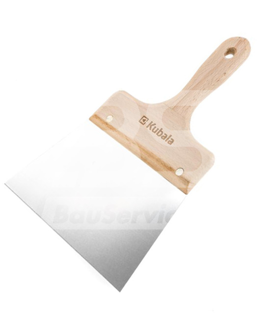 Spatula 100 mm-es rozsdamentes acél nyél bükk Kubala fotó