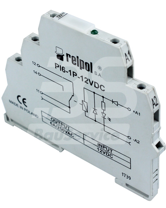 Relé de comutação P16-1P-12VDC RELPOL foto