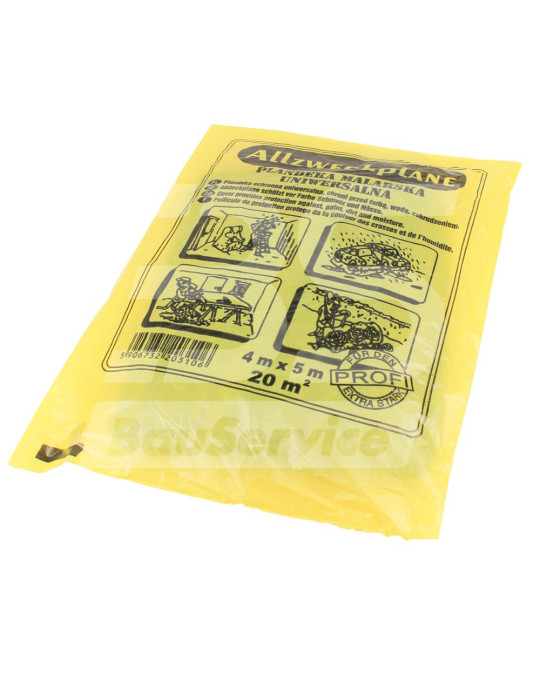 Schutzfolie 4x5 m 20 Mikron gelb Foto