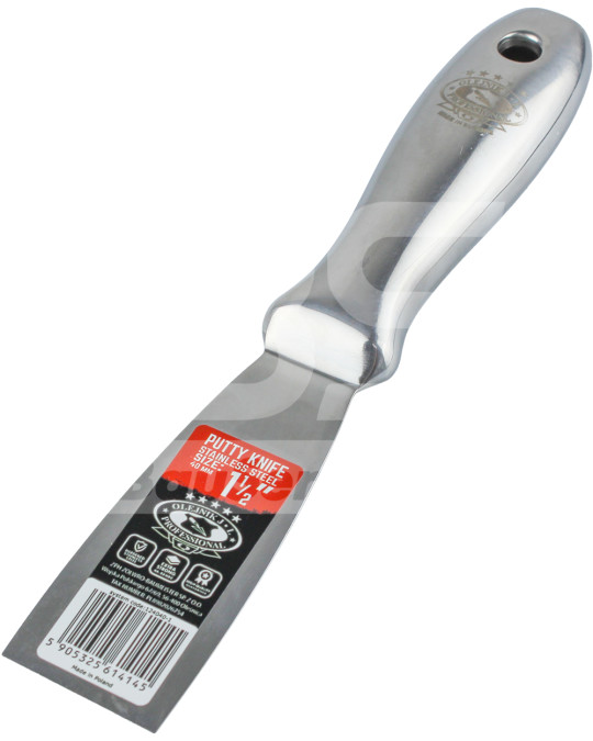 Spatola 40 mm manico in acciaio inox metallo Olejnik foto