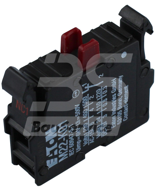 Das Kontaktelement des M22-K01-Schaltknopfes Foto