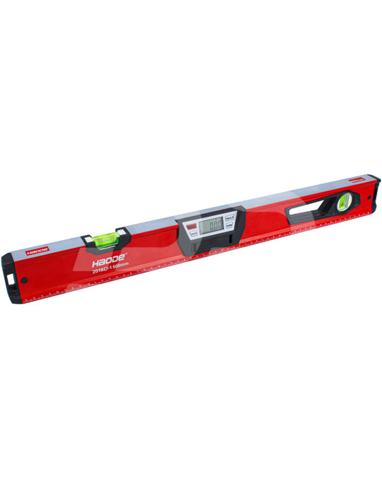 Elektronische digitale Wasserwaage (Winkelmesser) 60 cm auf HAODE-Magneten Foto