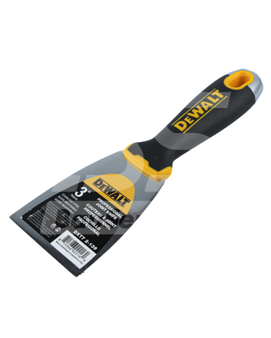 Шпатель 76 мм 3" нержавіюча сталь ручка прогумована DeWalt фото